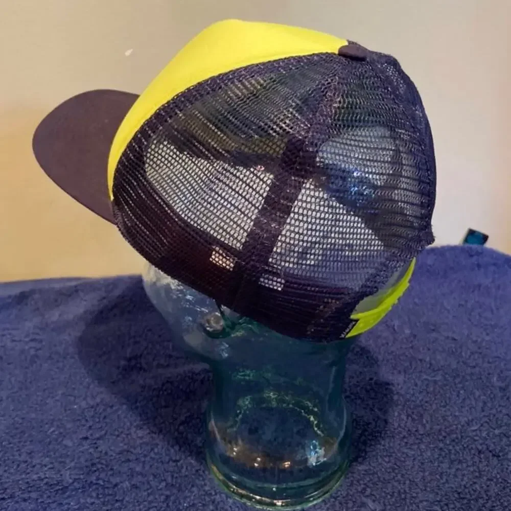 Hurley Men's Black Lime Green Snap Back Adjustable Mesh Back Baseball Hat